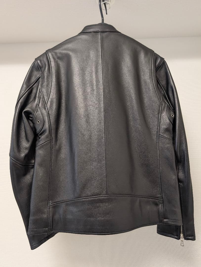 【新品未使用】羊革ブラック シングルライダースジャケット