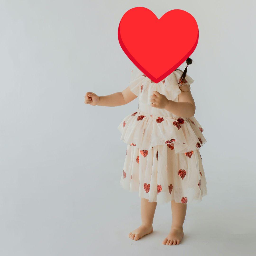 Konges sloejd ハート ワンピース ドレス 18M コンゲススロイド