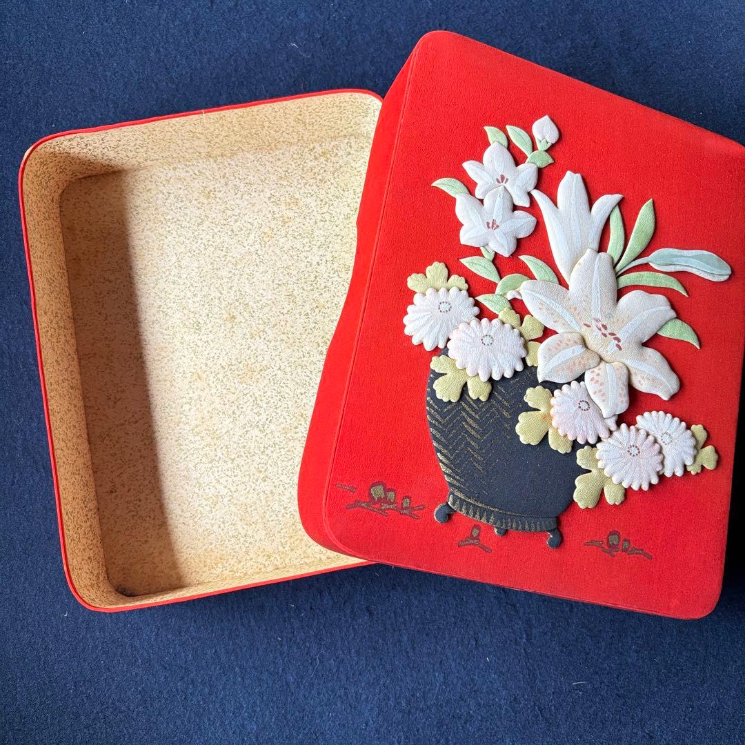 工芸品木製箱・花柄和小物入れサイズいろいろセット②