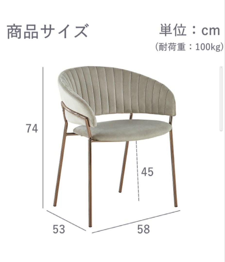 furnterior elena ベルベットチェア