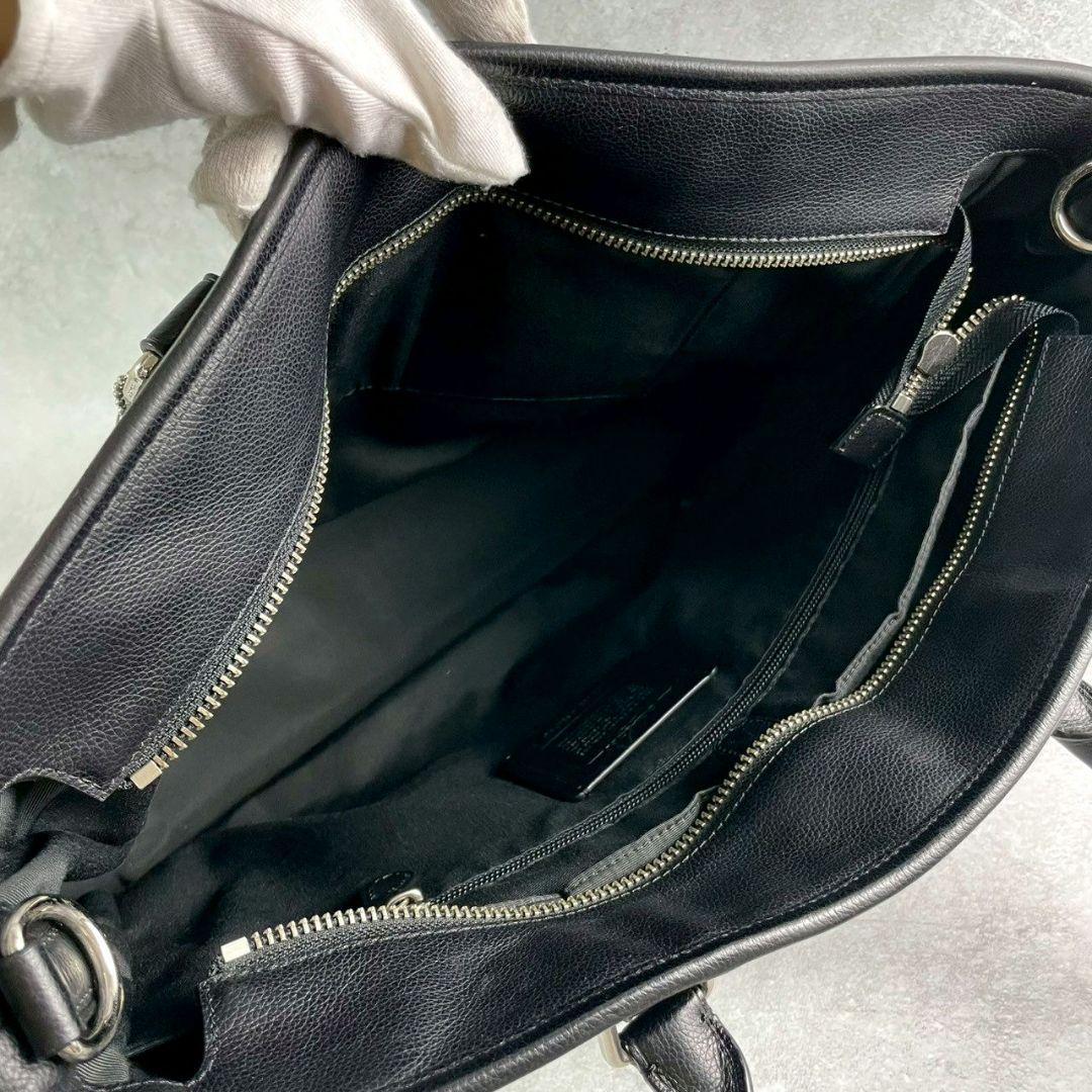 極美品 コーチ メトロポリタン 2way トートバッグ ビジネスバッグ 本革 黒