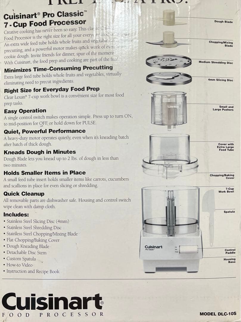【クイジナート】フードプロセッサー DLC-10S & ブレードホルダーセット