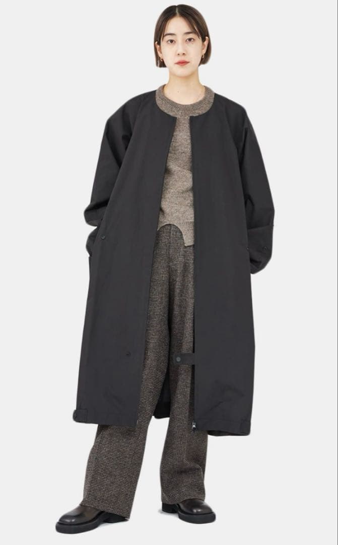 WILD THINGS×JUN MIKAMI ノーカラーシェルコート 22AW