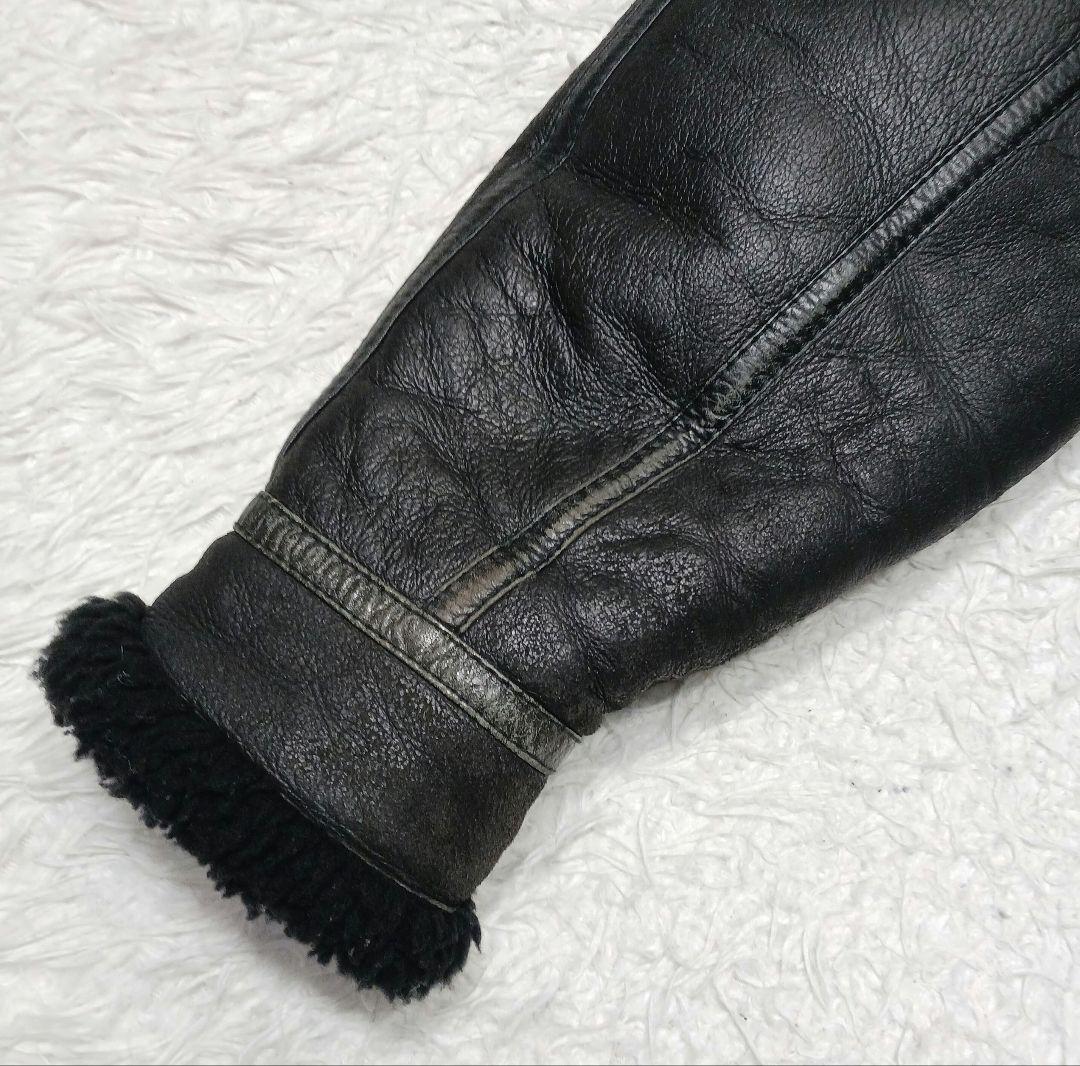 ✨希少サイズ42✨ハーレーダビッドソン　B-3 ムートン　フライトジャケット　黒