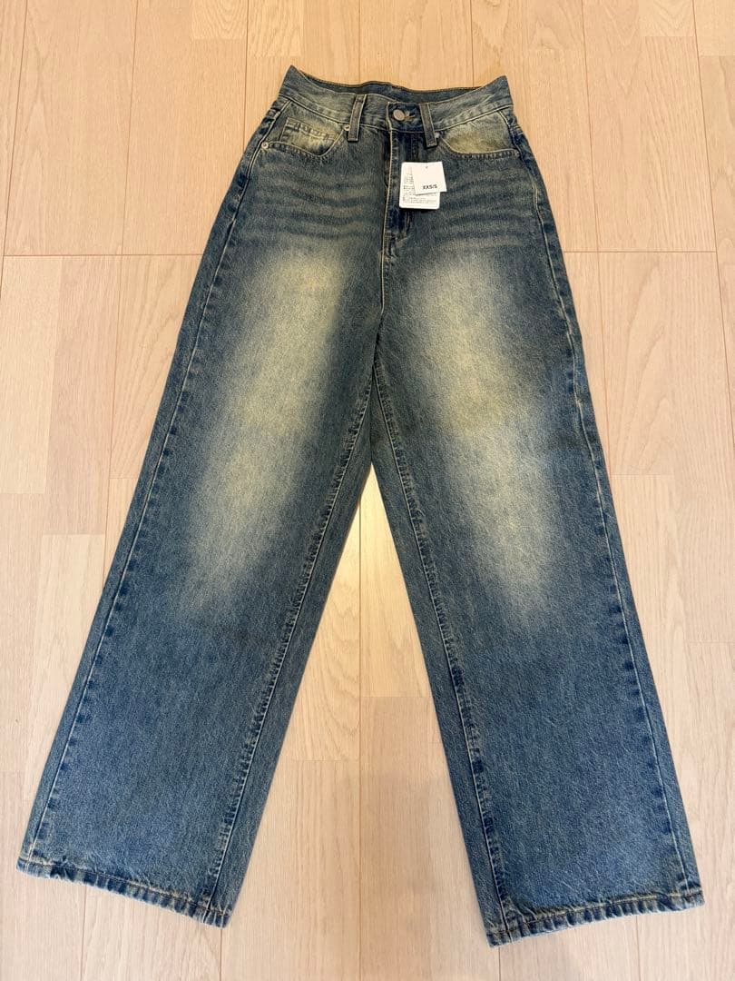 twwデニム 新品タグ付き XXS/S ヴィンテージブルー