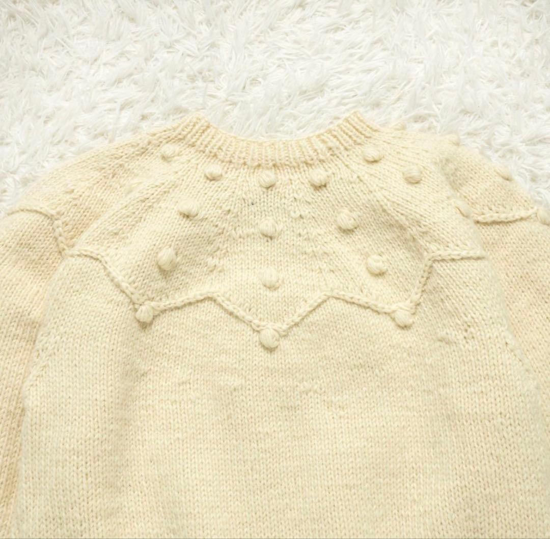 ビュルデサボン 24AW ネパールハンドニット ジグザグ求心 プルオーバー