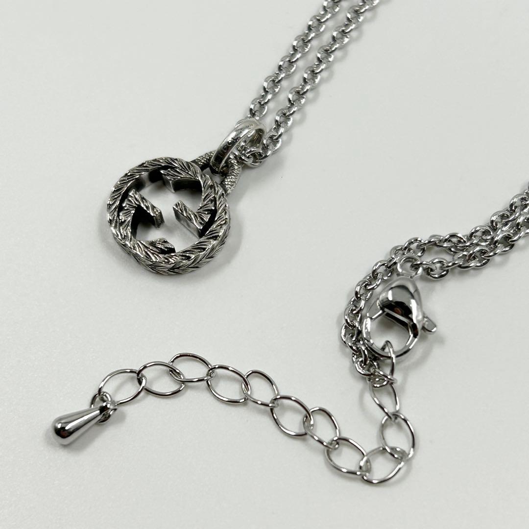 美品✨　グッチ　ネックレス　アラベスク　インターロッキング　GG Ag 925