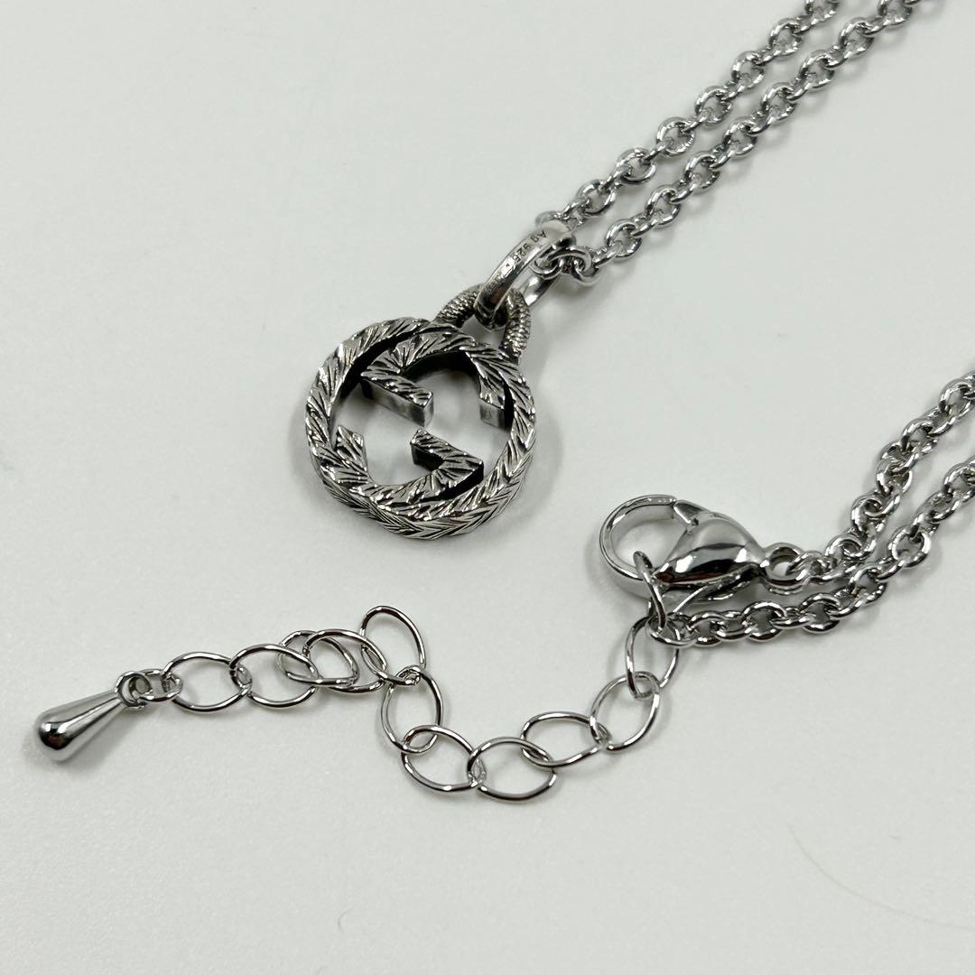 美品✨　グッチ　ネックレス　アラベスク　インターロッキング　GG Ag 925