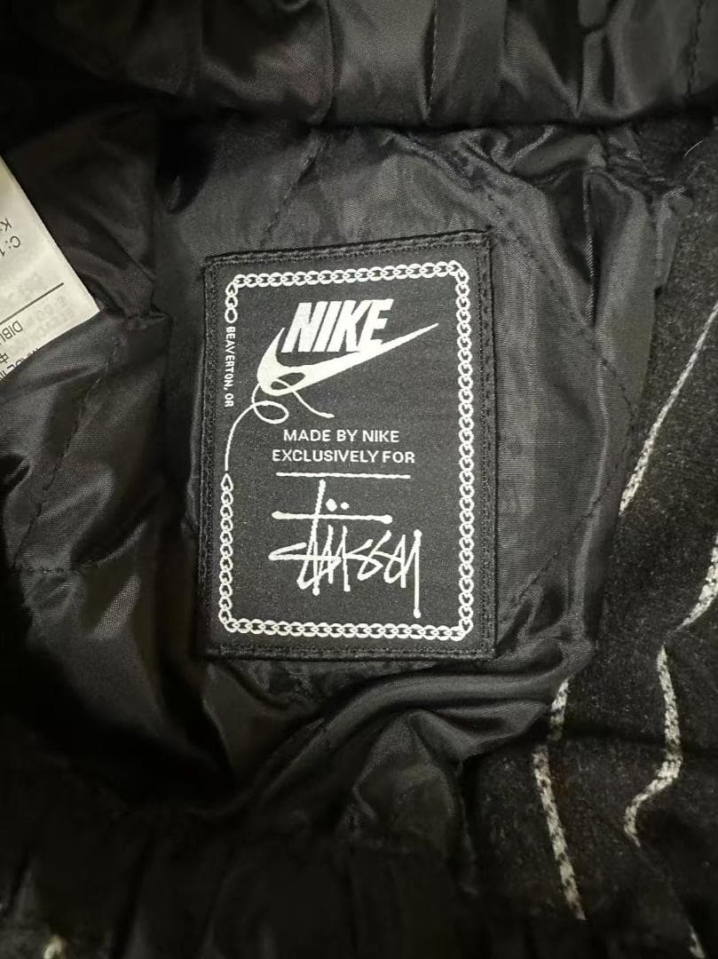 ジャケット・アウター Stussy x Nike Striped Wool Jacket