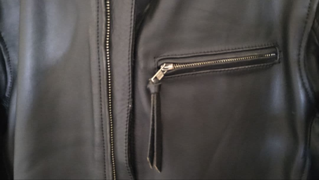 カウレザーシングルライダースジャケット