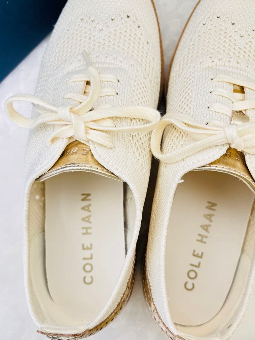COLE HAAN プラットフォーム ・アイボリー☆極美品