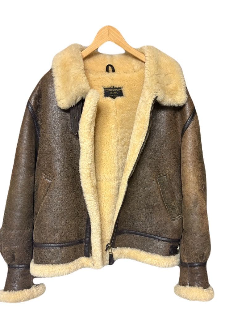B3 ジャケット　リアルレザー　羊革　フライトジャケット　シープスキン