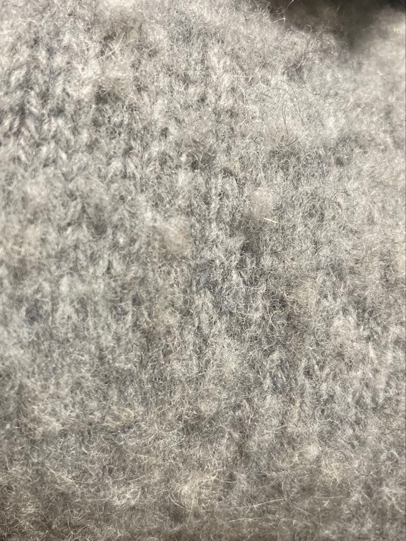 バトナー　ナッピング　ウール　ニット　セーター　ネップ　ピリング　メンズ　グレー