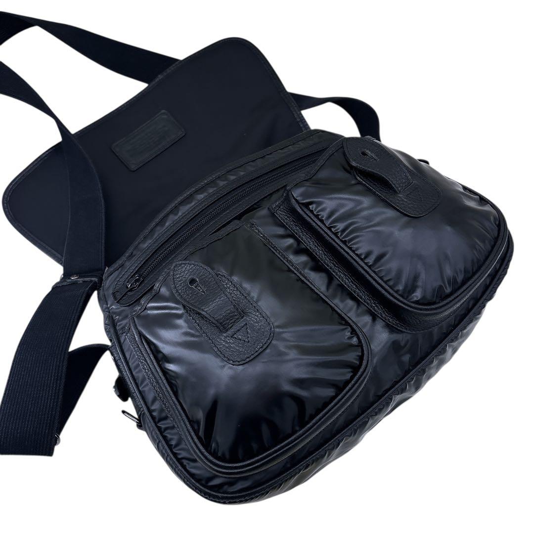 【希少サイズ】美品ハンティングワールド メッセンジャーバッグ ショルダーバッグ