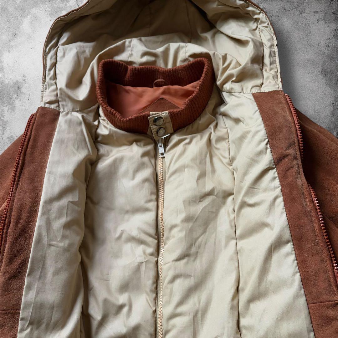 80s ヴィンテージ スエードジャケット 短丈 ドッキングレザーブルゾン USA