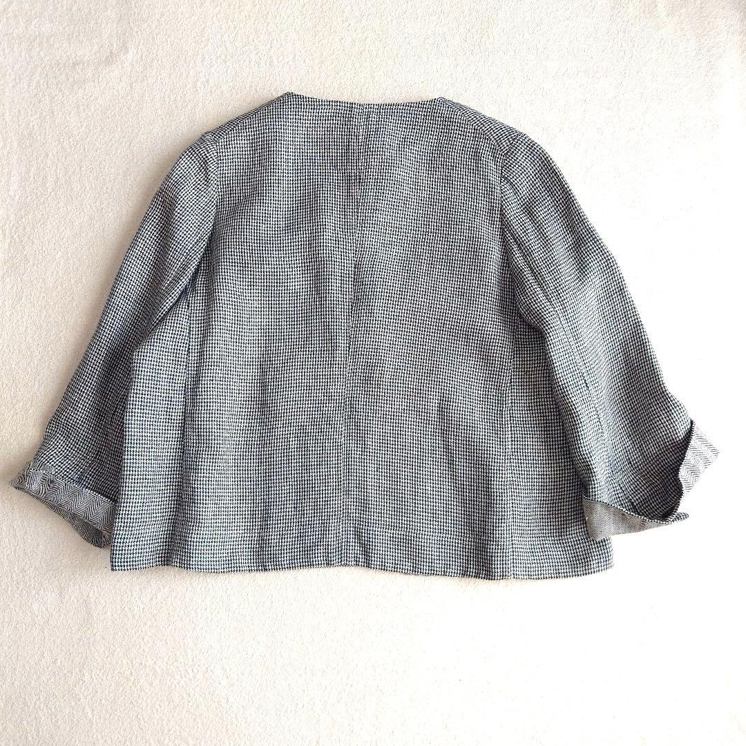 45R リネンのツイードジャケット　45rpm