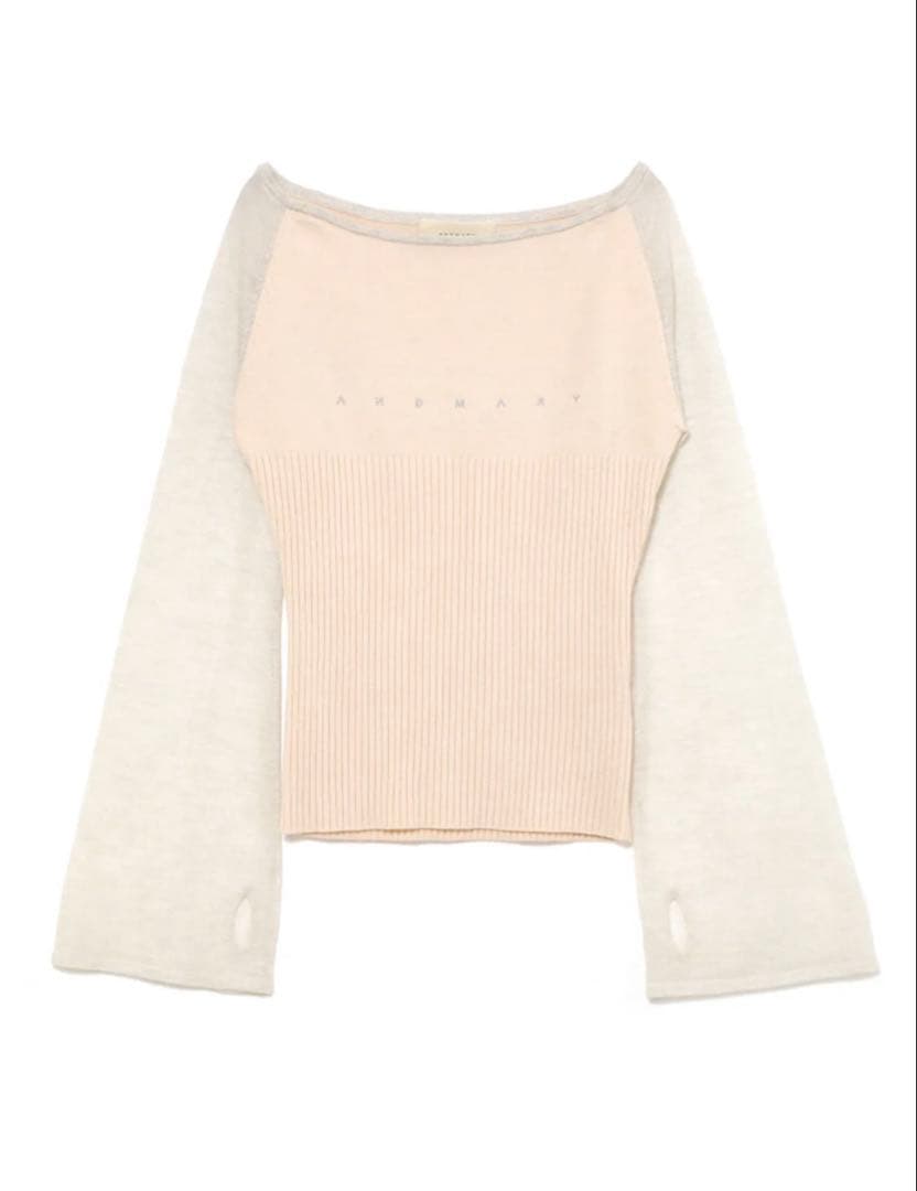 andmary Amari knit tops グレー