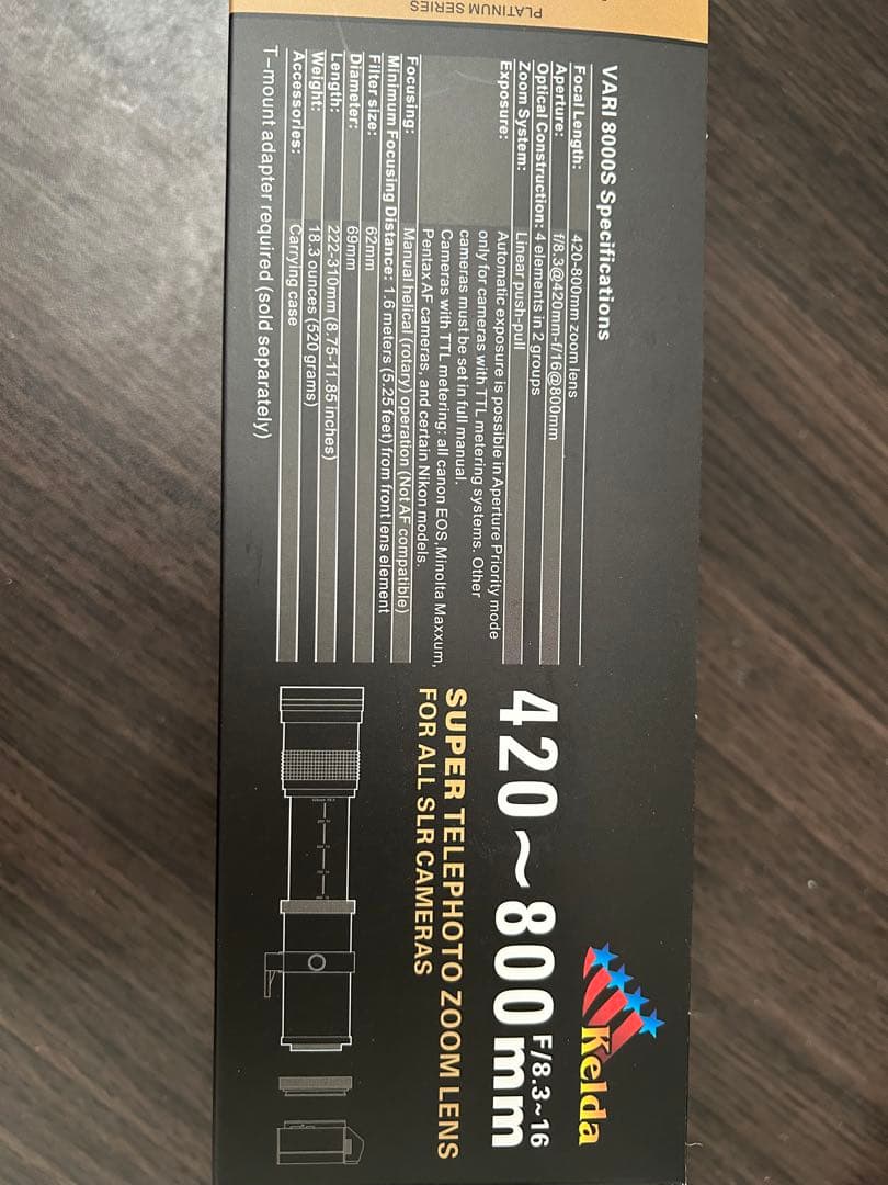 Canon一眼レフカメラ用420-800mmレンズ！2倍コンバータ付！袋付き！