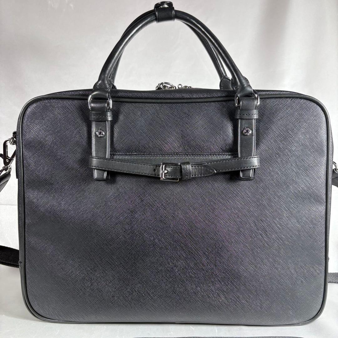 TUMI レザー ビジネスバッグ 2WAY ブラック 黒 PCケース付 高級