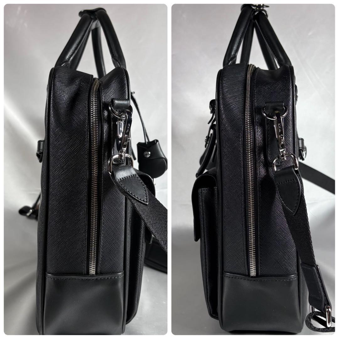 TUMI レザー ビジネスバッグ 2WAY ブラック 黒 PCケース付 高級