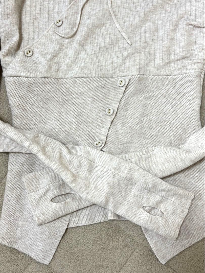 andmary Lazy tulle knit tops ニット