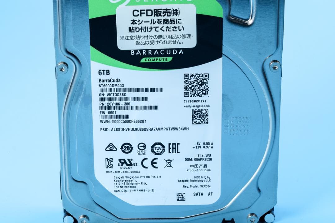 Seagate Barracuda 6TB 内蔵型HDD
