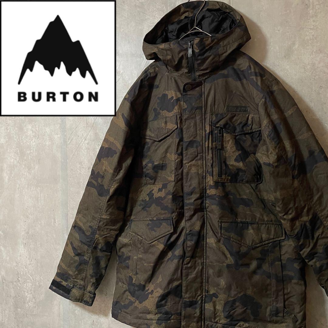 Burtonバートンスキーウェアスノーボードジャケットパーカーフード付迷彩カモ柄