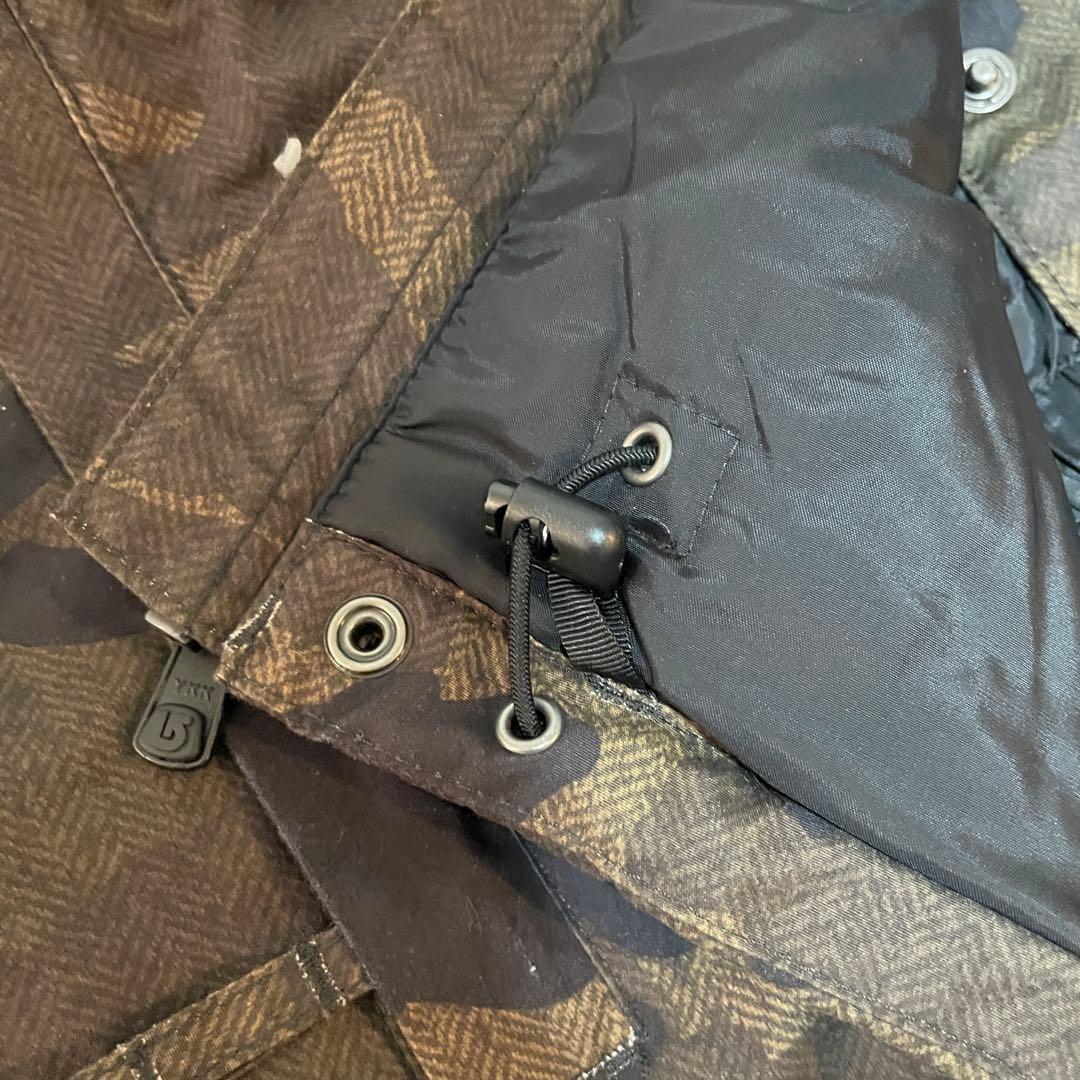 Burtonバートンスキーウェアスノーボードジャケットパーカーフード付迷彩カモ柄