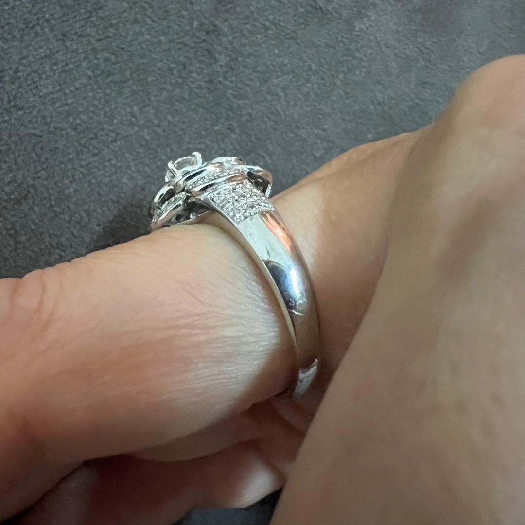 ⭕️最終価格⭕️フラワーデザインpt900ダイヤモンドリング　１6号