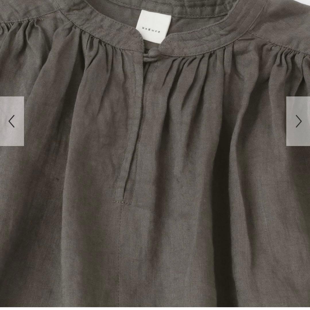 かぐれ　リネンスモックブラウス