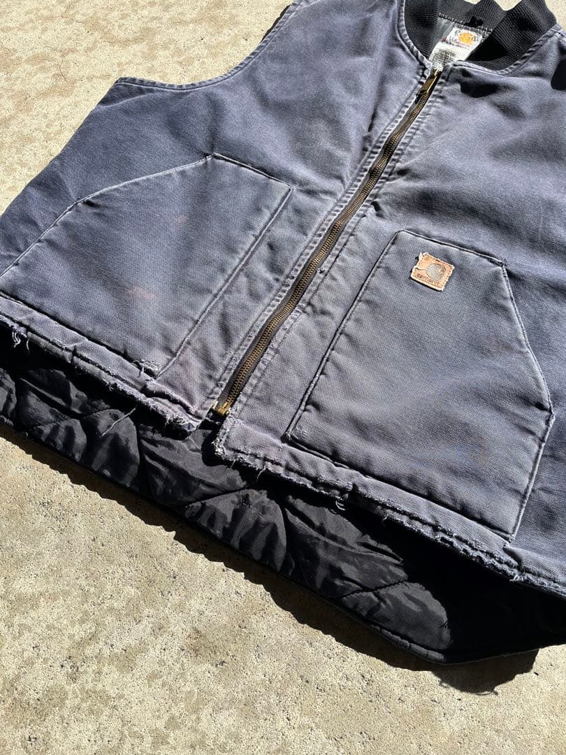 00s Carhartt ダックベスト ネイビー フェード 雰囲気系