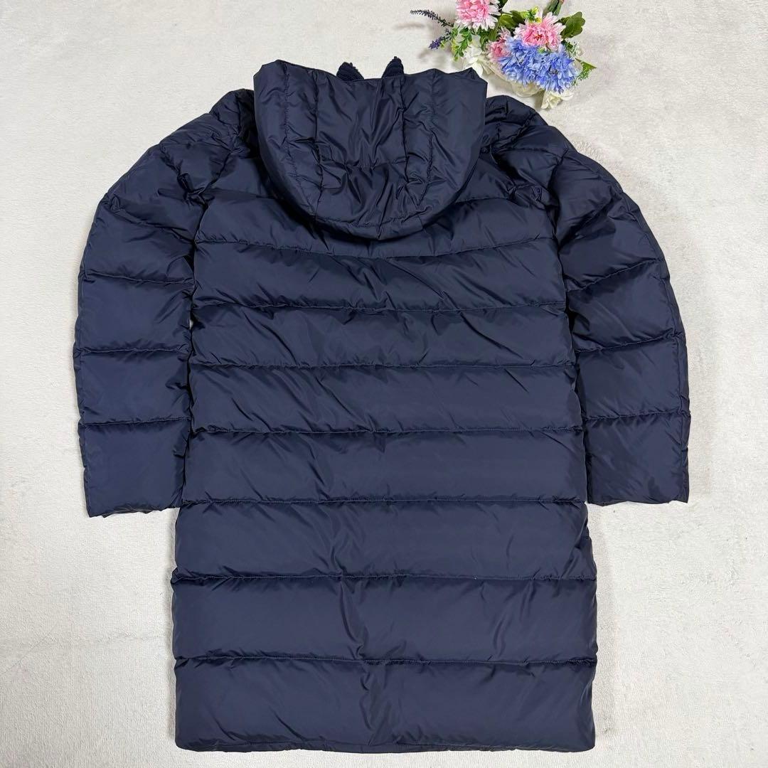 美品★HERNO★ヘルノ ロングダウンコート　ポーラテック リブ切替 紺 40