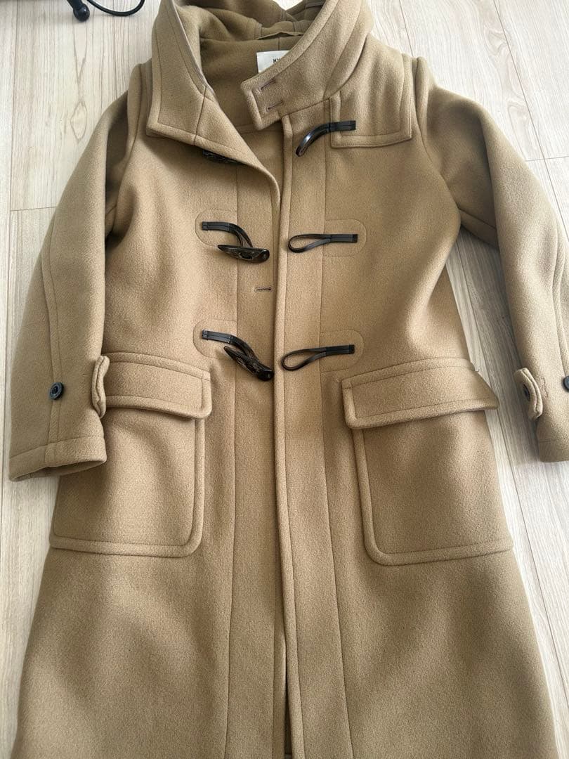 ＜HYKE（ハイク）＞ダッフルコートBEIGE■■■