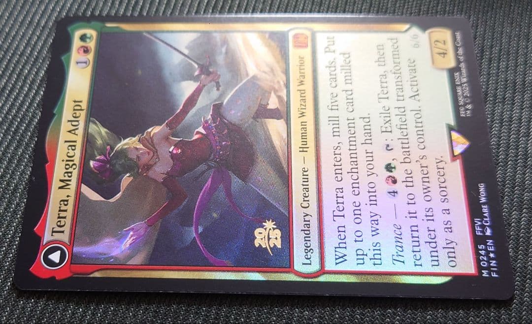 mtg 稀少エラー 反転ホロ 魔導戦士ティナ 金箔 プレリリース プロモ fin