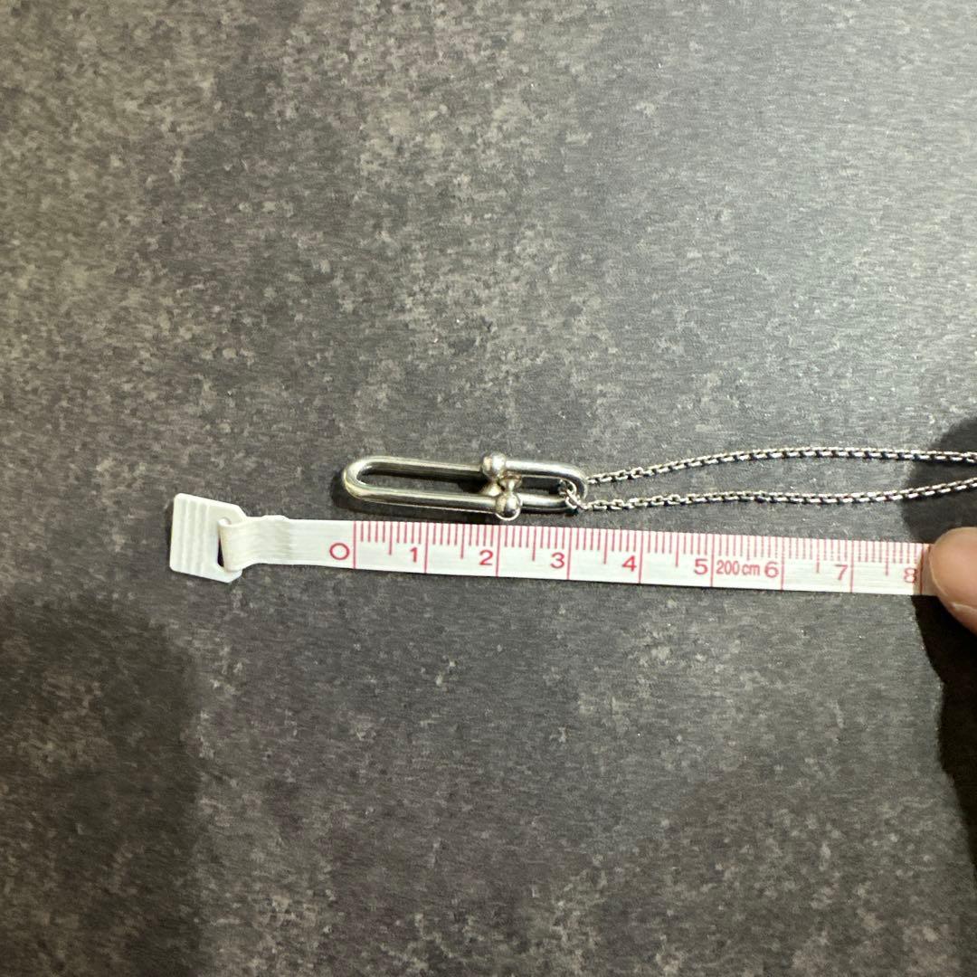 ティファニー【交渉・即購入可】シルバー　ネックレス　リンク　ワンポイント　細長