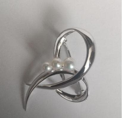 TASAKI シルバーパールブローチ