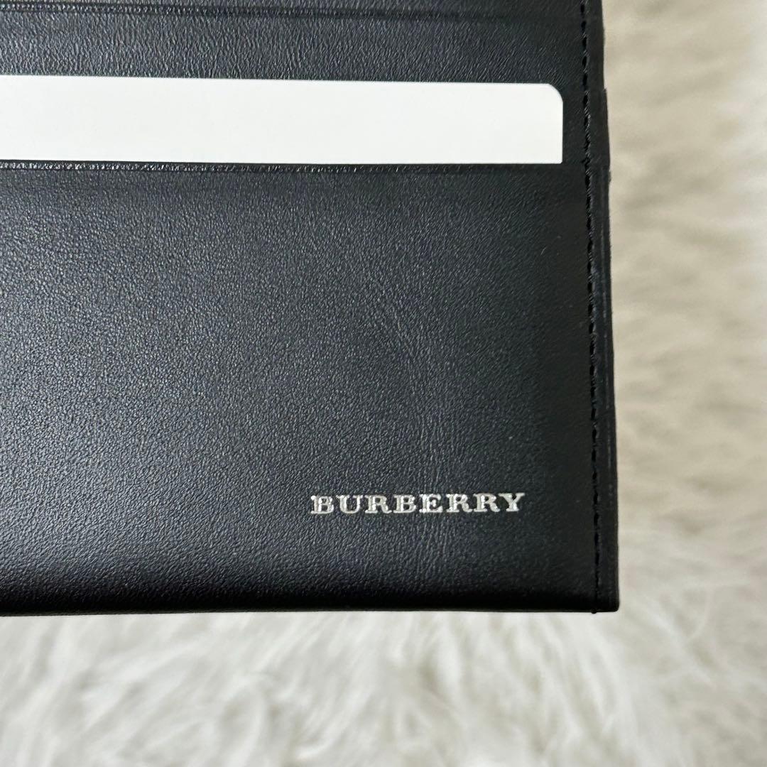 【新品未使用✨正規品/ロゴシール付】バーバリー　長財布　レザー　黒　希少　人気