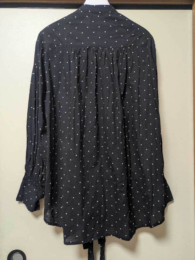 crinkle crinkle crinkle ドット リボン シャツ