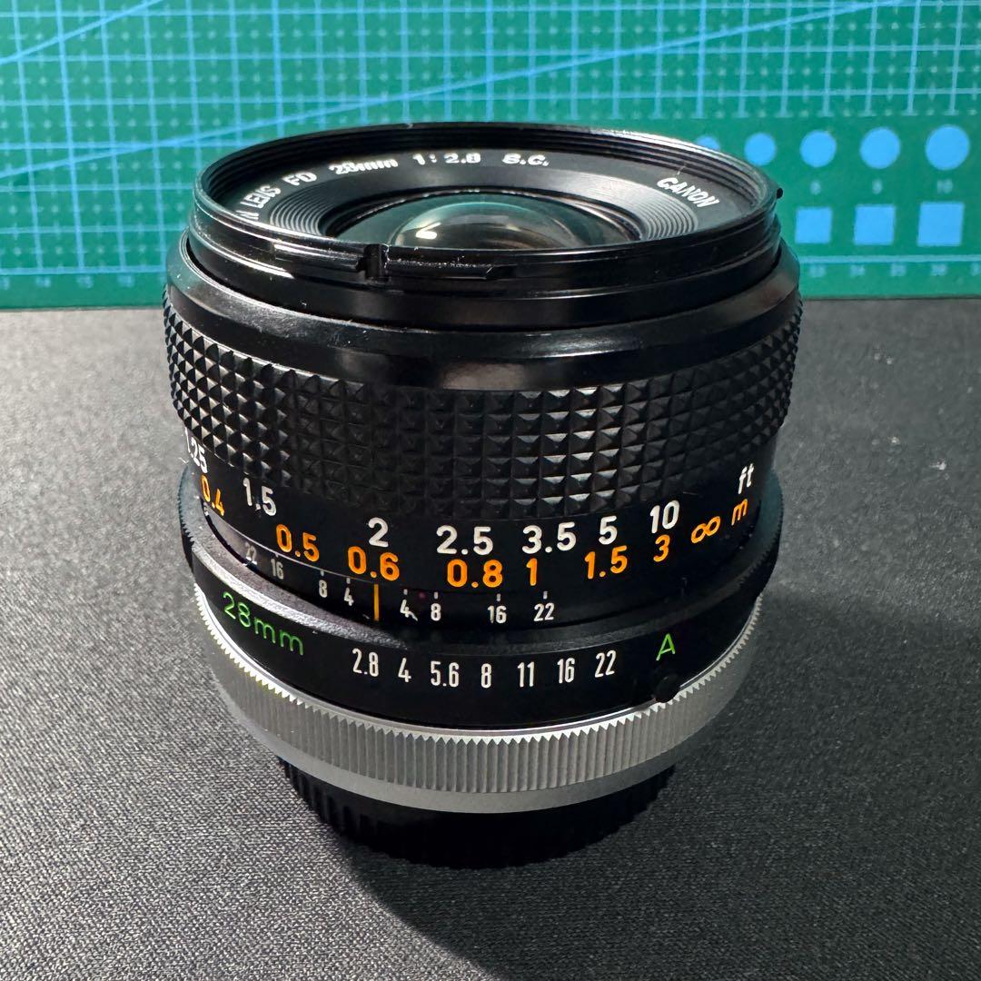 フィルムカメラ Canon FD 55mm 1:1.2 + FD28mm F2.8 S.C.