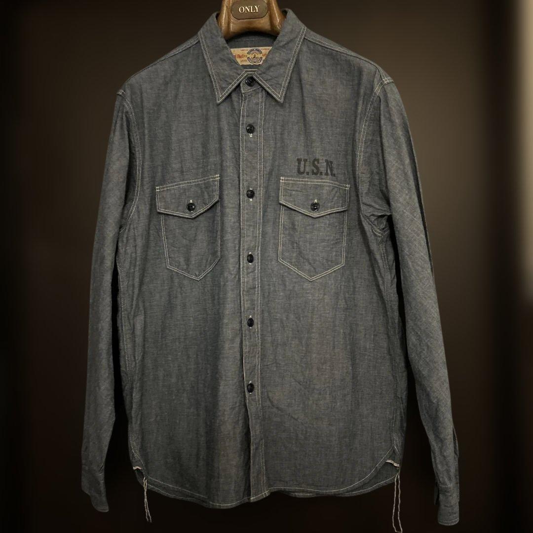ザリアルマッコイズ 長袖シャンブレーシャツ　USN 16