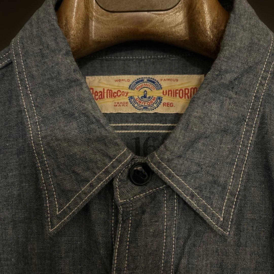 ザリアルマッコイズ 長袖シャンブレーシャツ　USN 16