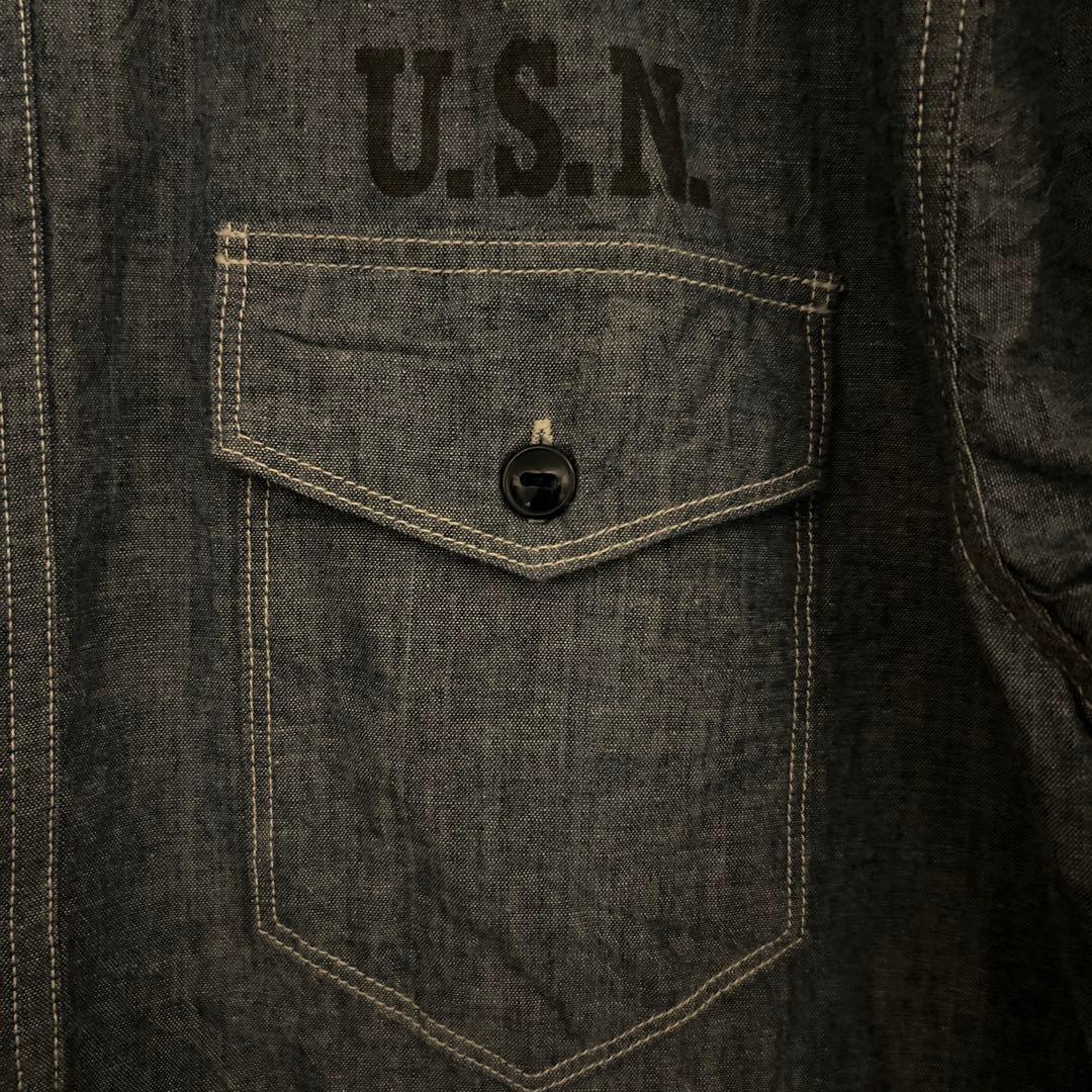 ザリアルマッコイズ 長袖シャンブレーシャツ　USN 16