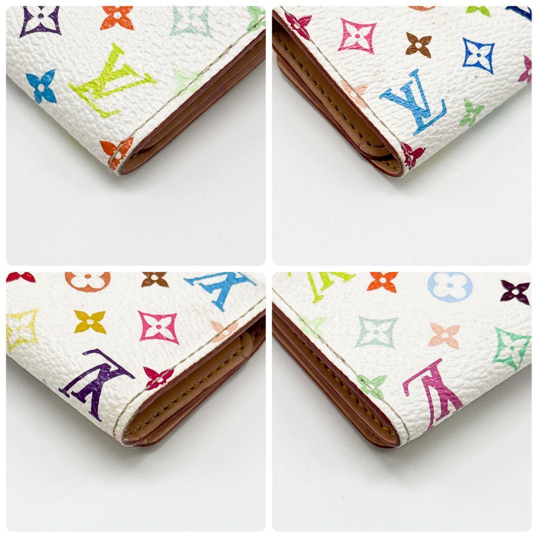 ルイヴィトン モノグラム キーケース キーホルダー ミュルティクレ4 マルチ 白