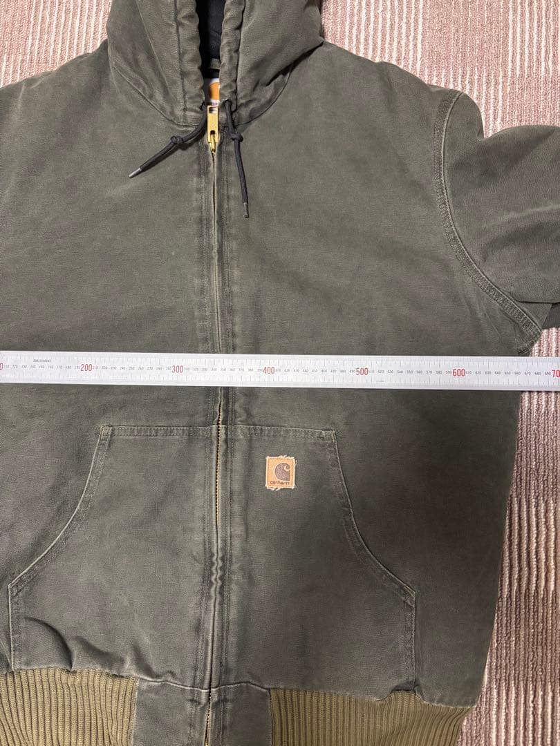カーハートのアクティブジャケットJ130MOS モスグリーン　2000年代