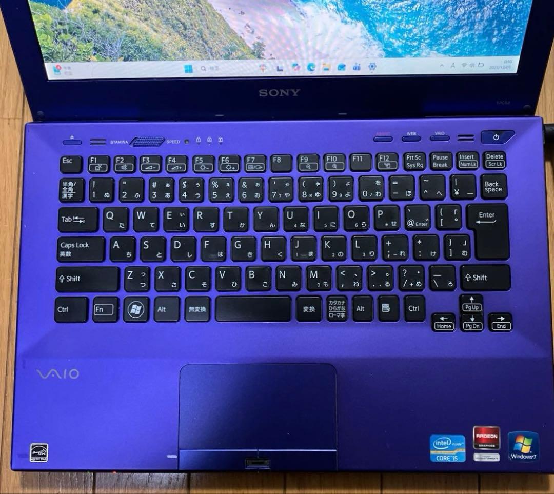 ソニー製 VAIO PCG-4121GN VPCSB4AJ 8GB Win11