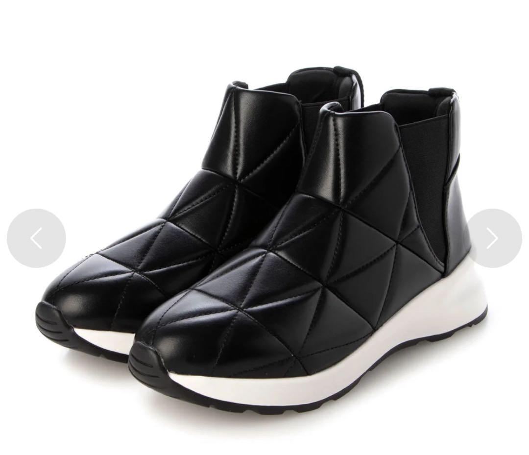 LANVIN en Bleu ミッドカットキルティングスニーカー　23.