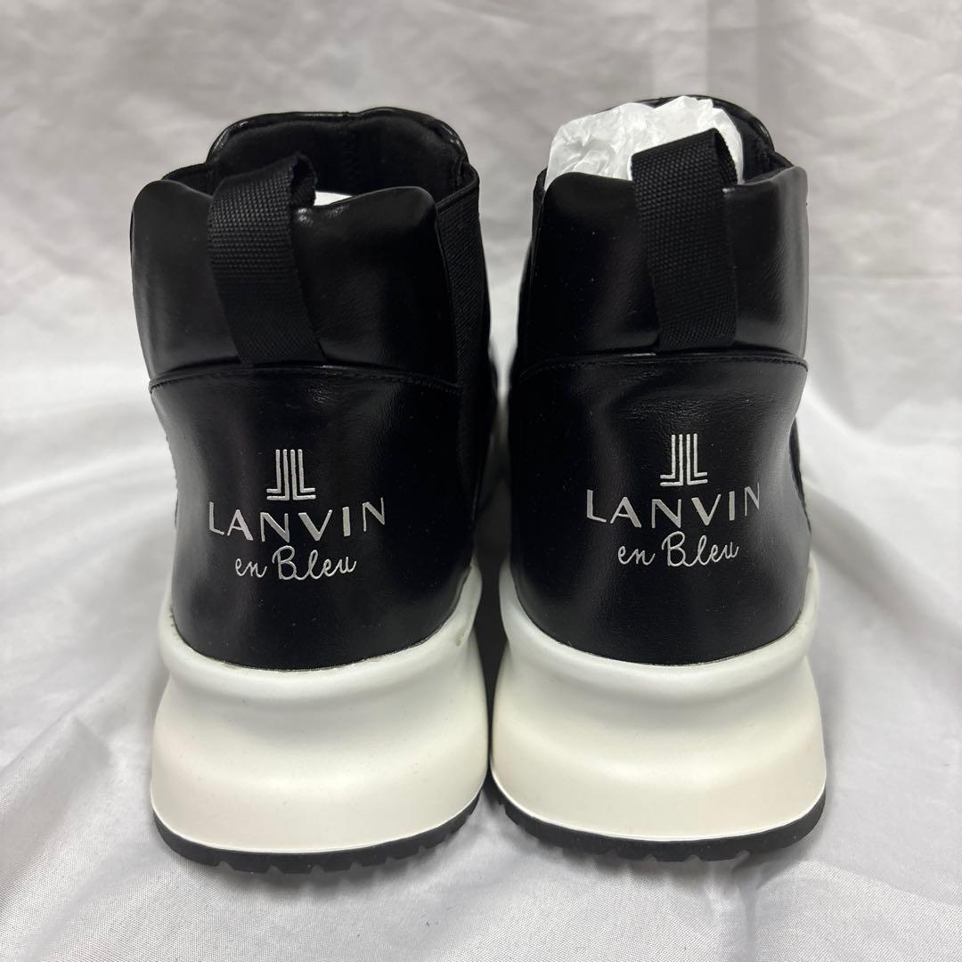 LANVIN en Bleu ミッドカットキルティングスニーカー　23.