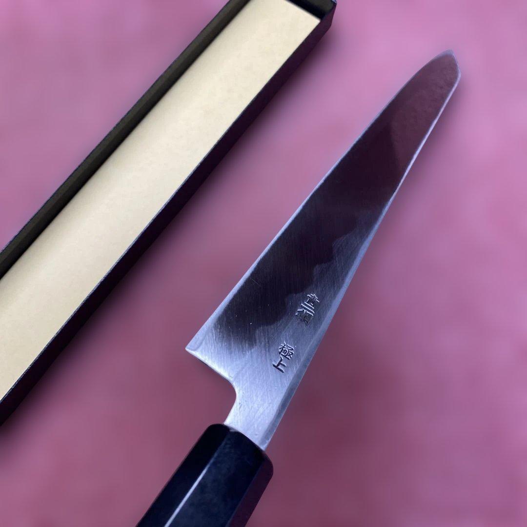 青二鋼　勘所切付柳刃包丁　300㎜ 尺0寸