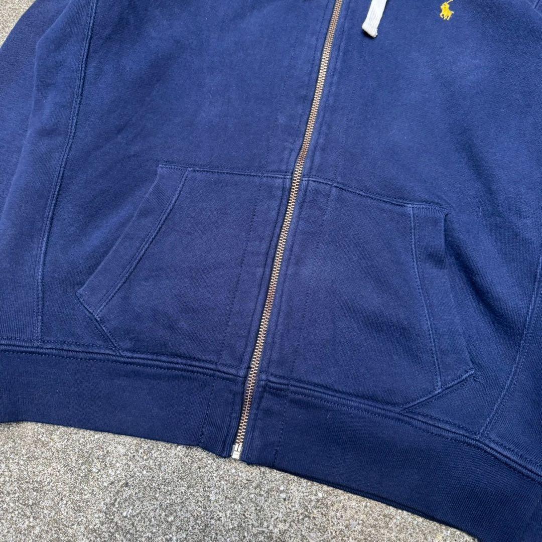 90s RALPH LAUREN ジップパーカー ネイビー ヴィンテージ ラルフ