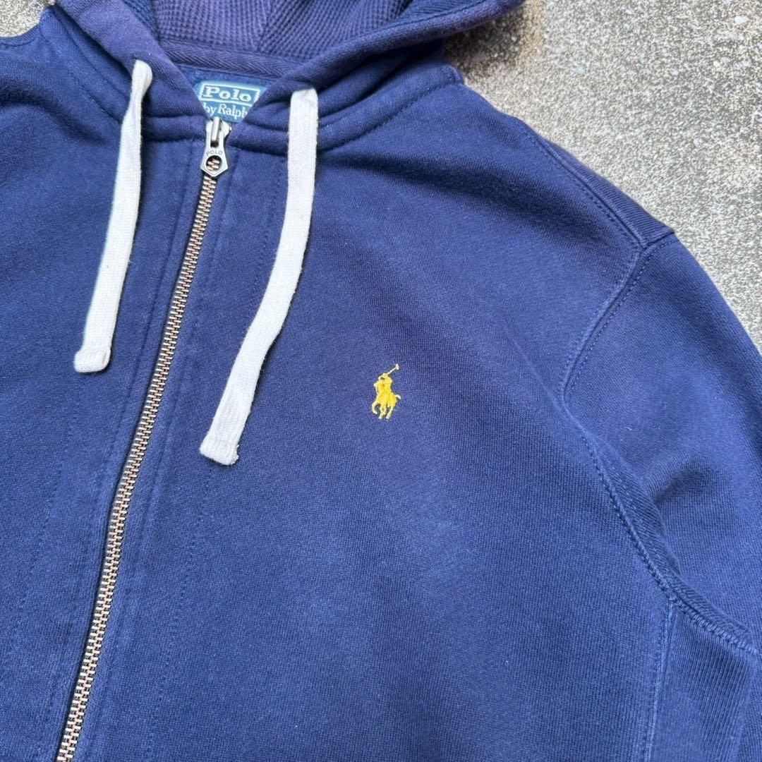 90s RALPH LAUREN ジップパーカー ネイビー ヴィンテージ ラルフ